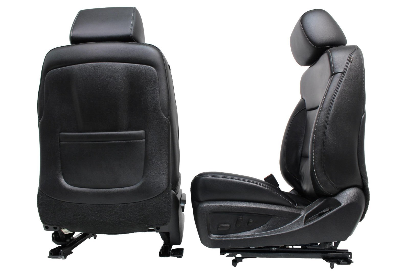2014 - 2019 Sierra Chevy Silverado Front Seats, LT Black Leather w/ Power Driver