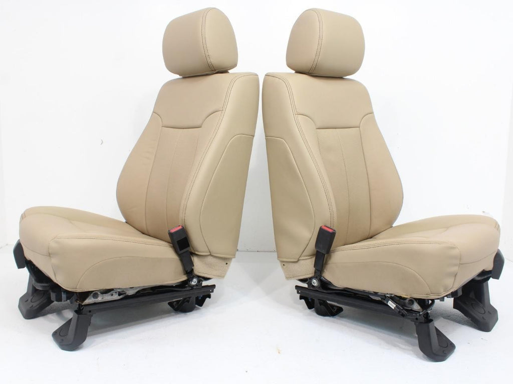 2011 - 2016 Ford Super Duty Seats, Lariat Adobe Tan Leather, Heat Cool, Front