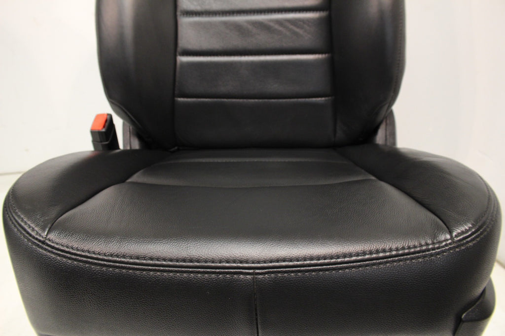2002 - 2018 Dodge Ram Seats Set, Crew Cab Roadwire Black Leather w/ Power Driver