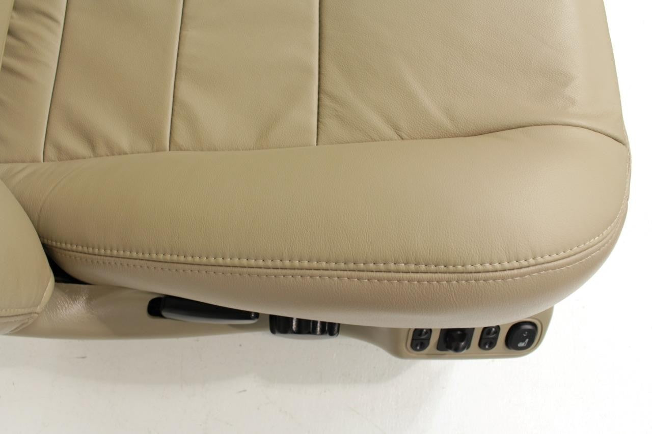 1999 - 2007 Ford Super Duty Front Bucket Seats, Tan Leather Power Heat Lariat