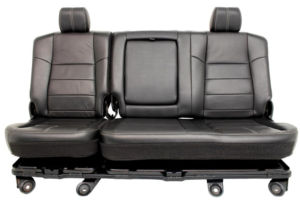 2008 - 2010 Ford Super Duty Crew Cab Rear Seats, Lariat Black Leather - Fits 99+