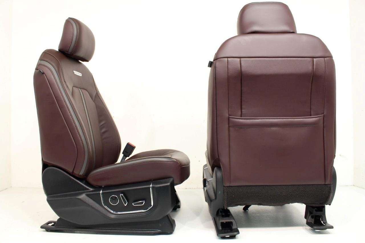 2015 - 2022 Ford F150 Super Duty Platinum Seats Set, Brunello Leather Heat Cool