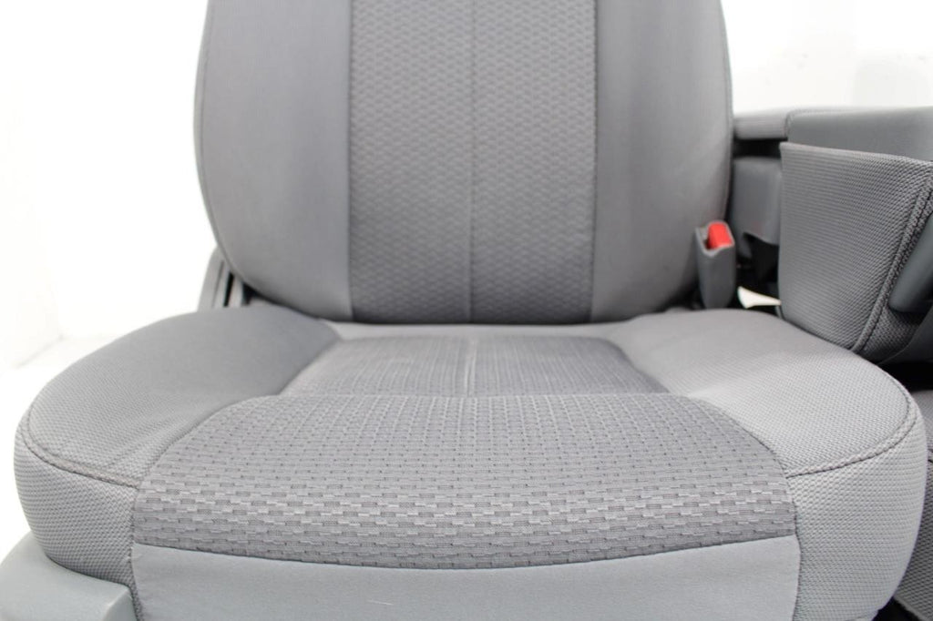 2009 - 2014 Ford F150 Front Seats w/ Jump Seat, XLT Gray Cloth w/ Power Driver