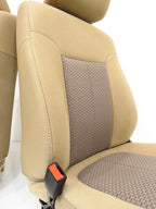 1999 - 2016 Ford Super Duty Front Seats, XLT Adobe Tan Cloth w/Power Driver OEM