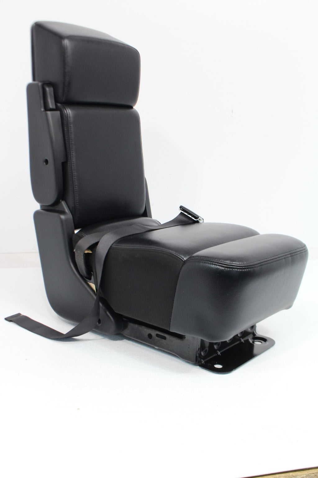 2004 - 2008 Ford F150 Center Jump Seat, OEM Lariat Black Leather Folding Console