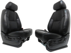 2007 - 2014 GM Silverado Tahoe Front Seats, LT Black Leather Lumbar Power Heated