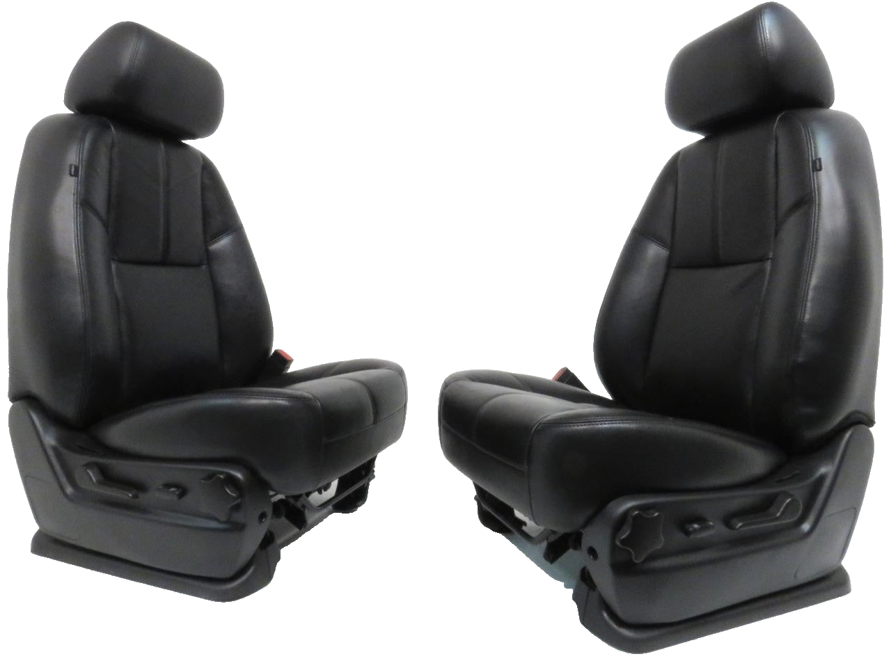 2007 - 2014 GM Silverado Tahoe Front Seats, LT Black Leather Lumbar Power Heated