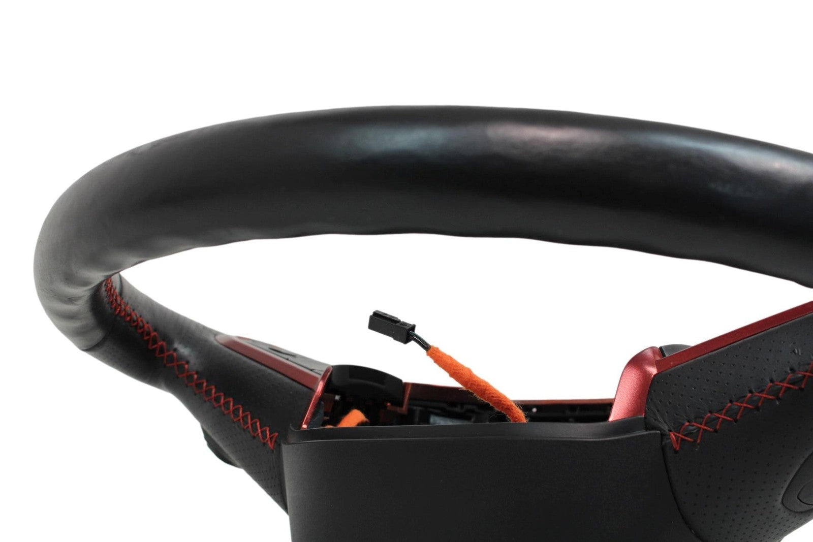 2019 - 2025 Ram 1500 Rebel Heated Leather Steering Wheel Red Stitch OEM 6GE062X7