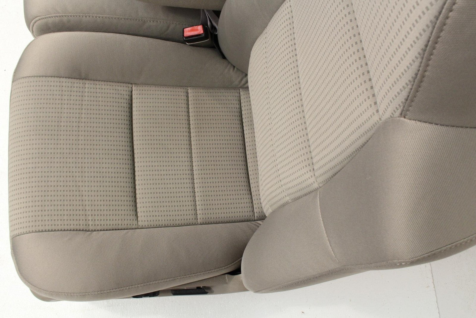 1999-2010 Ford Super Duty Stone Gray Cloth Bucket Seats with Folding Jump Seat