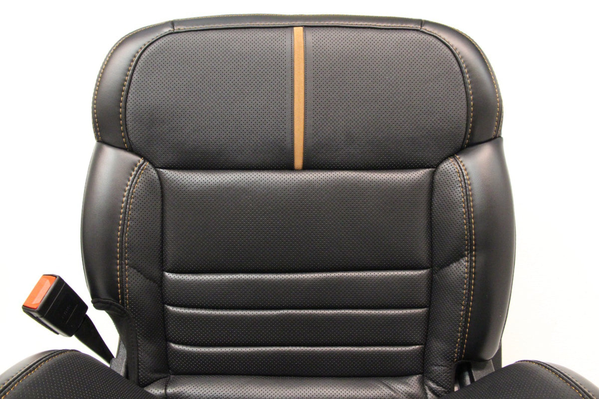 2023 Ford Super Duty Platinum Front Seats Black Leather Max Recline 2-Way Lumbar
