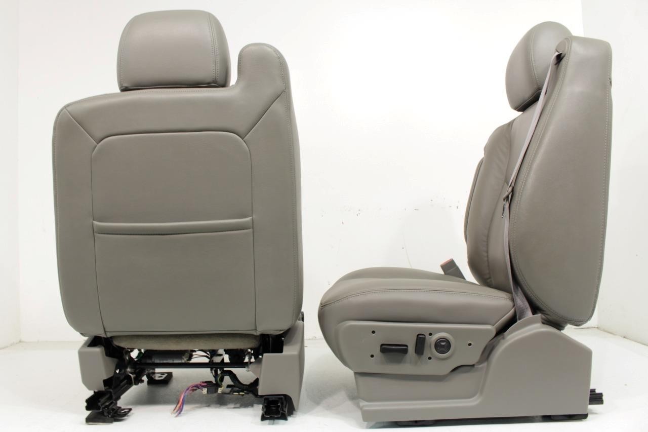 99 - 06 Silverado Sierra Tahoe Yukon Heated Power Leather Seats Pewter Gray OEM