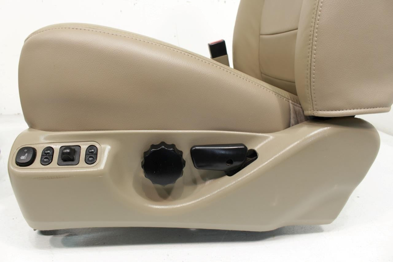 1999 - 2007 Ford Super Duty Crew Seats Set, Power Heat Bucket Tan Leather Lariat