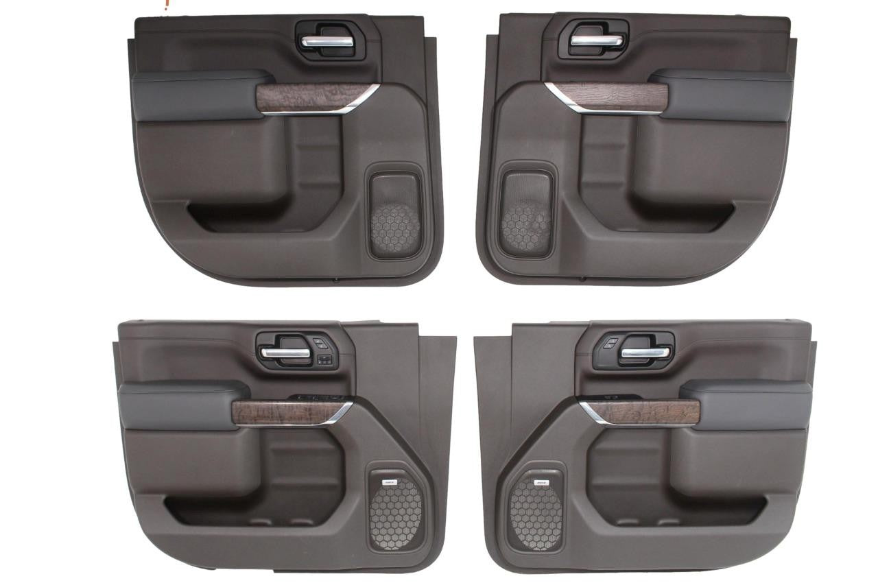 20-22 Sierra Denali Leather Seats Heated Cooled Door Panels Console, Brown Blue