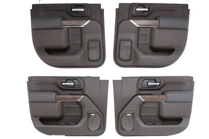 20-22 Sierra Denali Leather Seats Heated Cooled Door Panels Console, Brown Blue