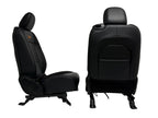 2018 - 2026 Jeep Wrangler JL Seats Set, 2-Door MOPAR Black Leather Orange Stitch