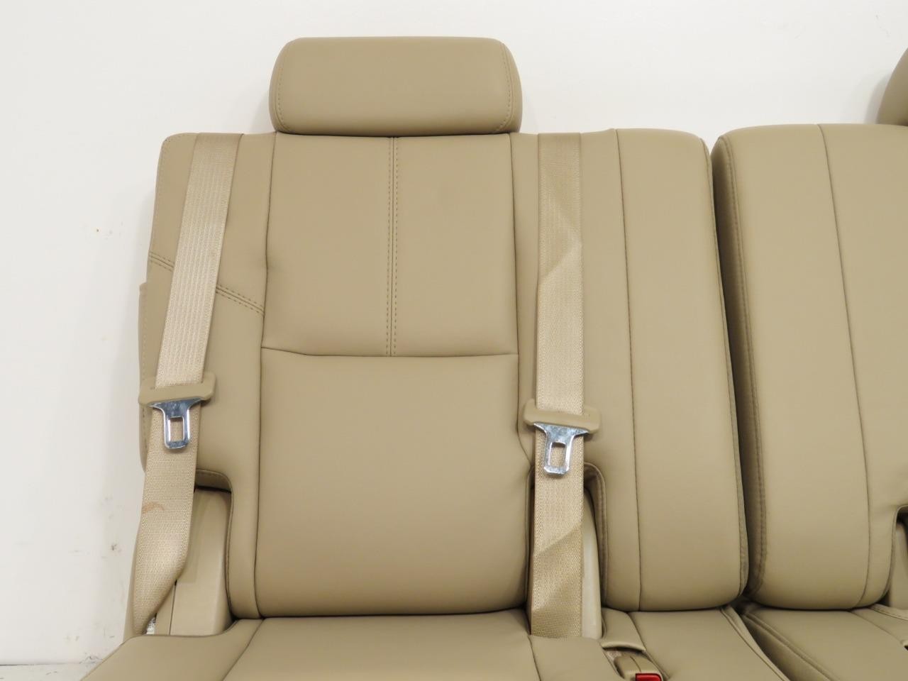 2007 - 2014 GMC Yukon Chevy Suburban Tahoe Third Row Seat, LT Tan Leather Pair