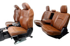 2002 - 2018 Ram Longhorn Seats Set, Crew Cab Cattle Brown Leather Heat & Cool