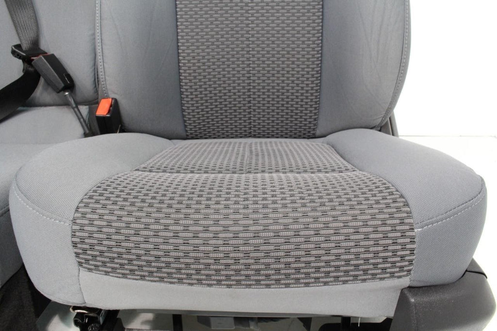1999 - 2016 Ford Super Duty Front Seats, XL Steel Gray Cloth Manual w/ Jumpseat