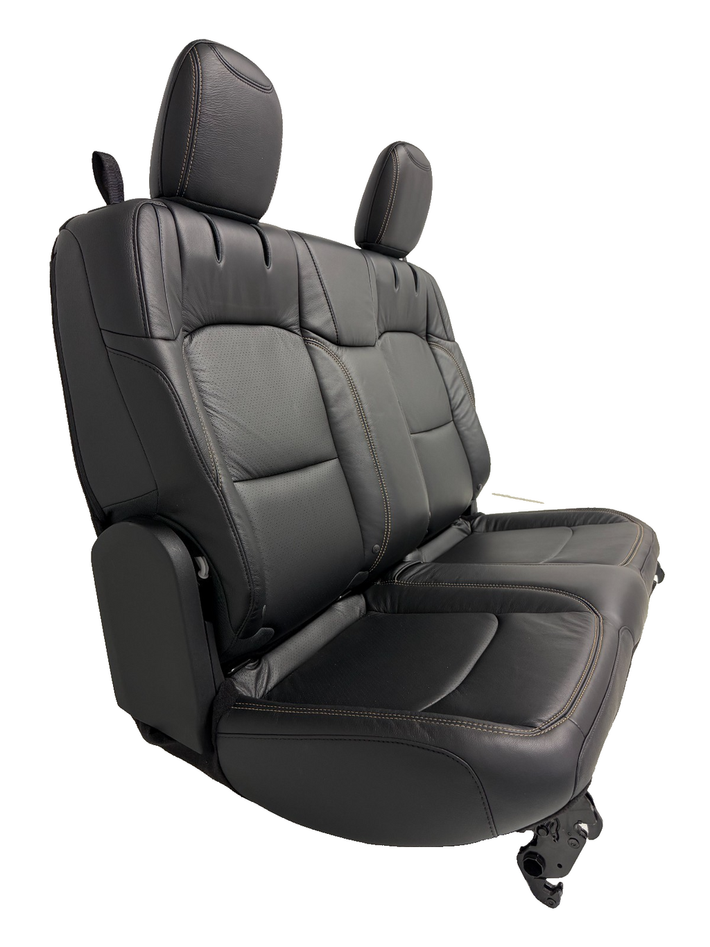 2018 - 2026 Jeep Wrangler JL Seats Set, 2-Door MOPAR Black Leather Orange Stitch