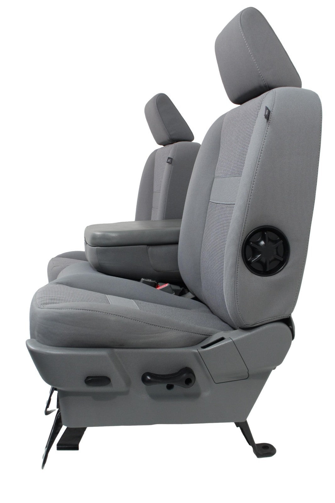 2002 - 2009 Dodge Ram Split Bench Seat, Slate Gray Cloth w/ Power Driver, Lumbar