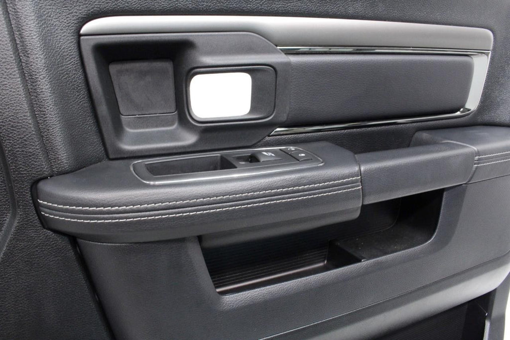2013 - 2018 DS Ram Door Panels, Crew Cab Laramie Black w/ Switches OEM Mint