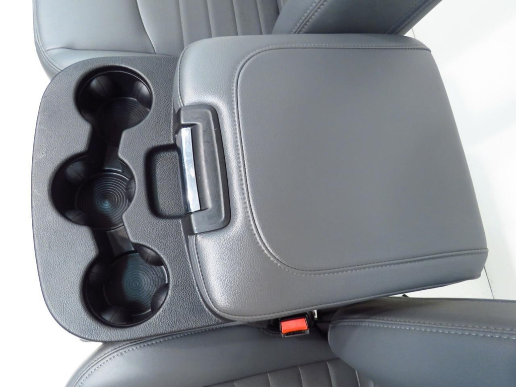 2009-2018 Dodge Ram Front Seats Set, Work Grade Gray Vinyl Split Bench Manual