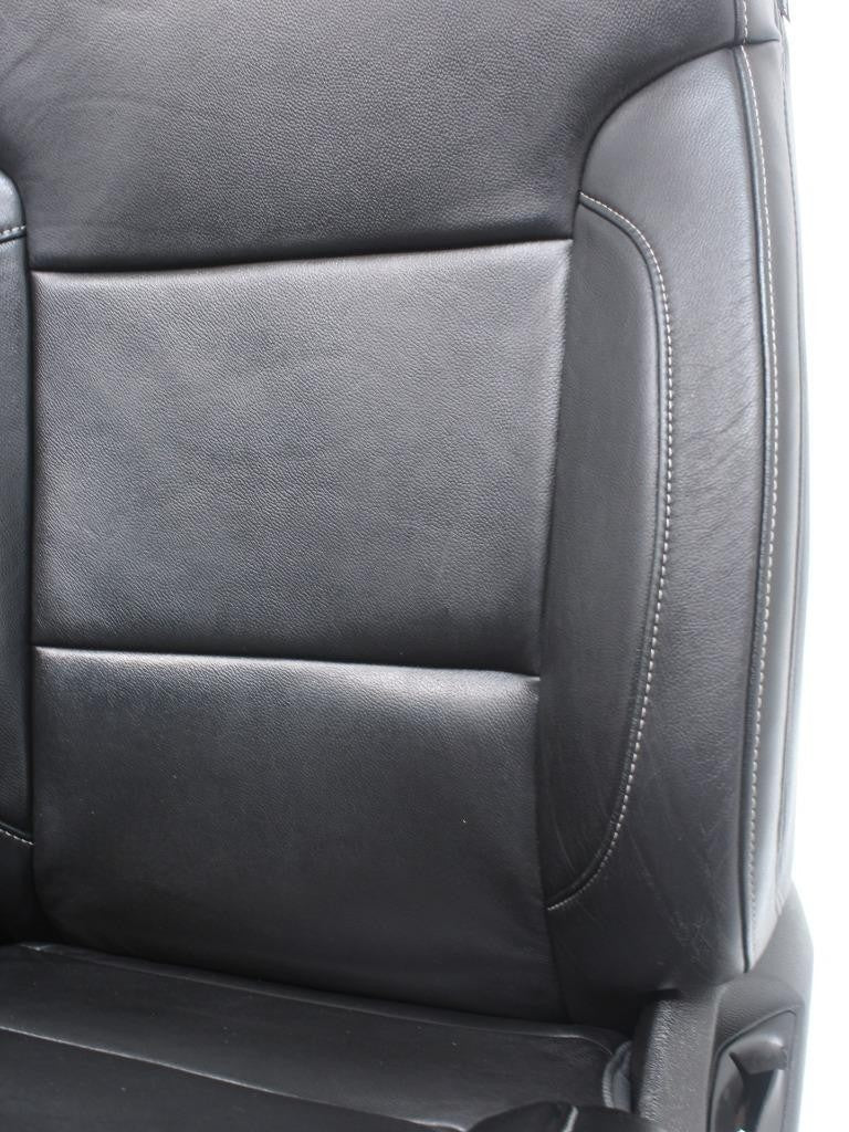 2014 - 2019 GM Sierra Silverado LT Front Seats, Power Black Leather, w/ Jumpseat