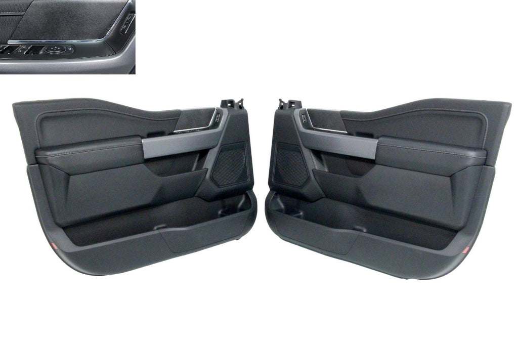 2021 - 2026 Ford F150 Front Door Panels, STX XLT Sport Black Geometric OEM