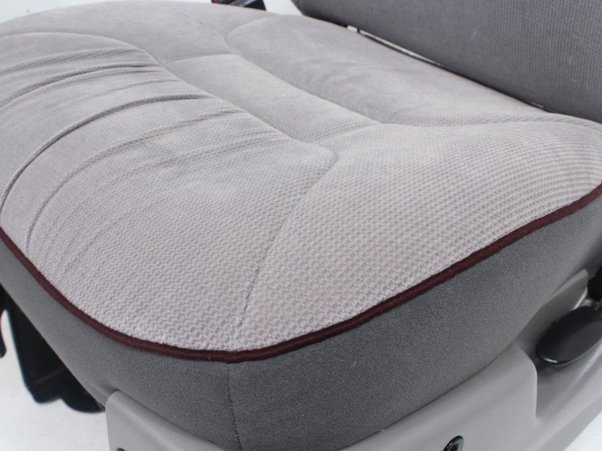 Ford Econoline Front Bucket Seats, Powered Gray Cloth w/ Folding Armrests, 1997+