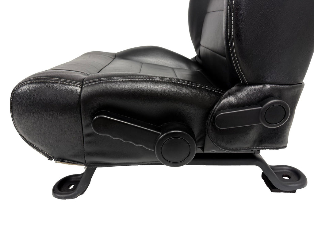 2007-2018 Jeep JK JKU 4-Door Wrangler Unlimited Seats Set, Black Leather Heat