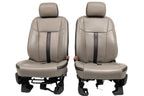 2015-2022 Ford F150 Super Duty Supercab Seats, XLT w/ Katzkin Earth Gray Leather