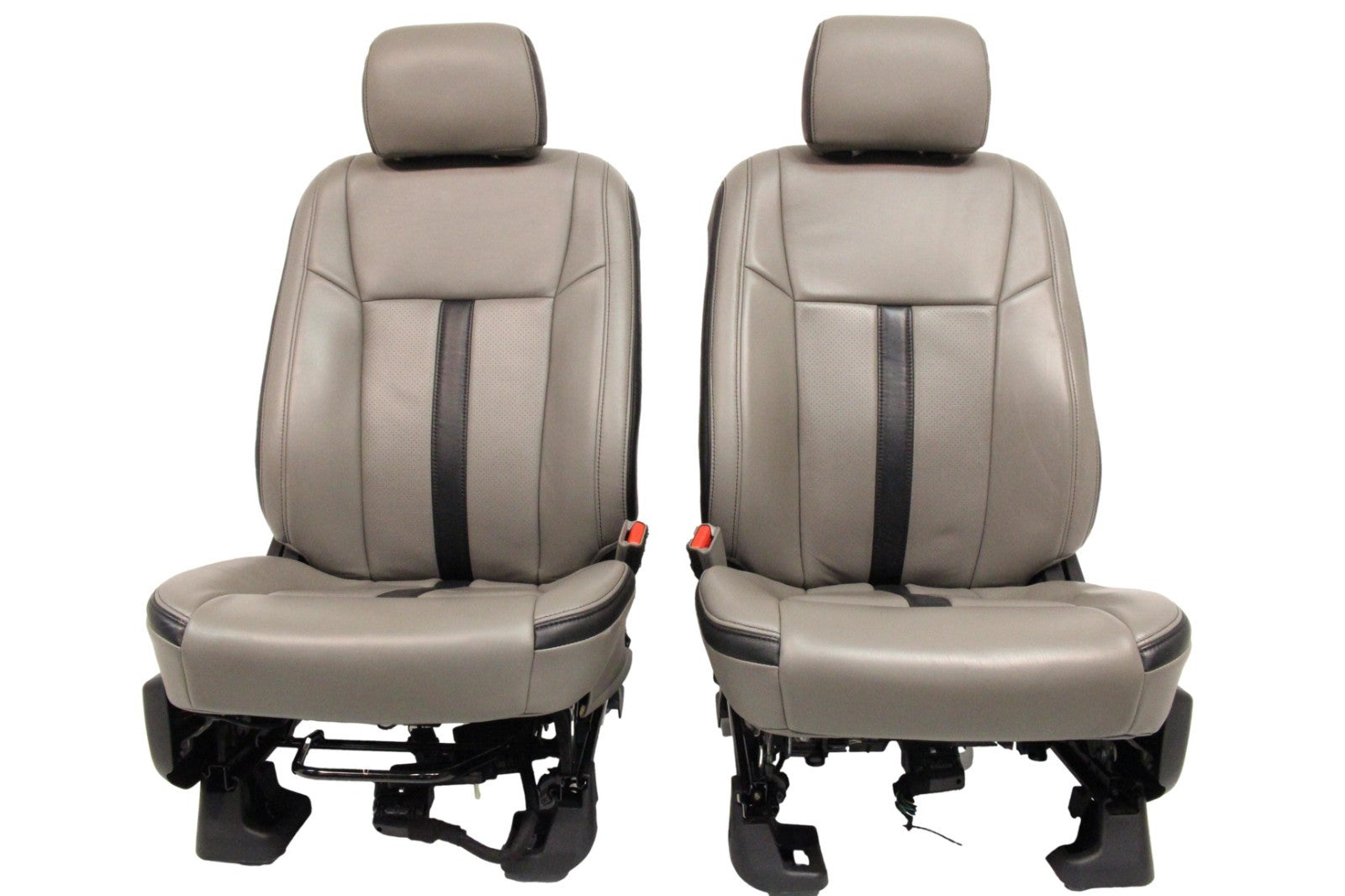 2015-2022 Ford F150 Super Duty Supercab Seats, XLT w/ Katzkin Earth Gray Leather
