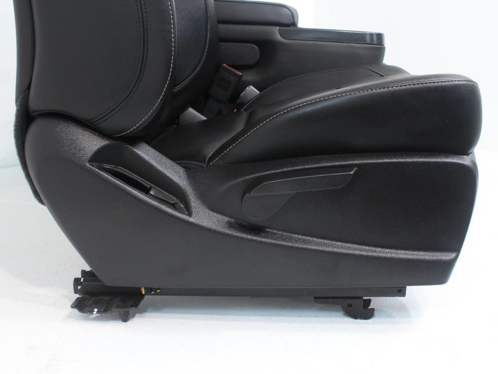 2014 - 2019 GM Sierra Silverado LT Front Seats, Power Black Leather, w/ Jumpseat