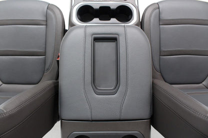 20-22 Sierra Denali Leather Seats Heated Cooled Door Panels Console, Brown Blue