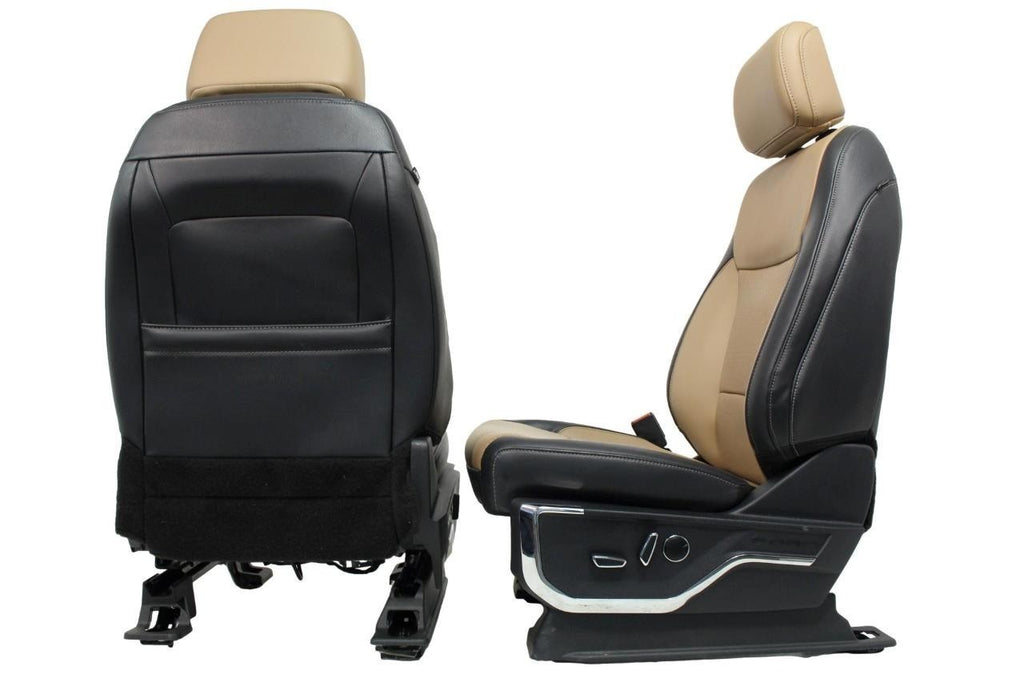 2021+ Ford F150 Super Duty Front Seats, Lariat Leather Baja Tan Heat Cool OEM