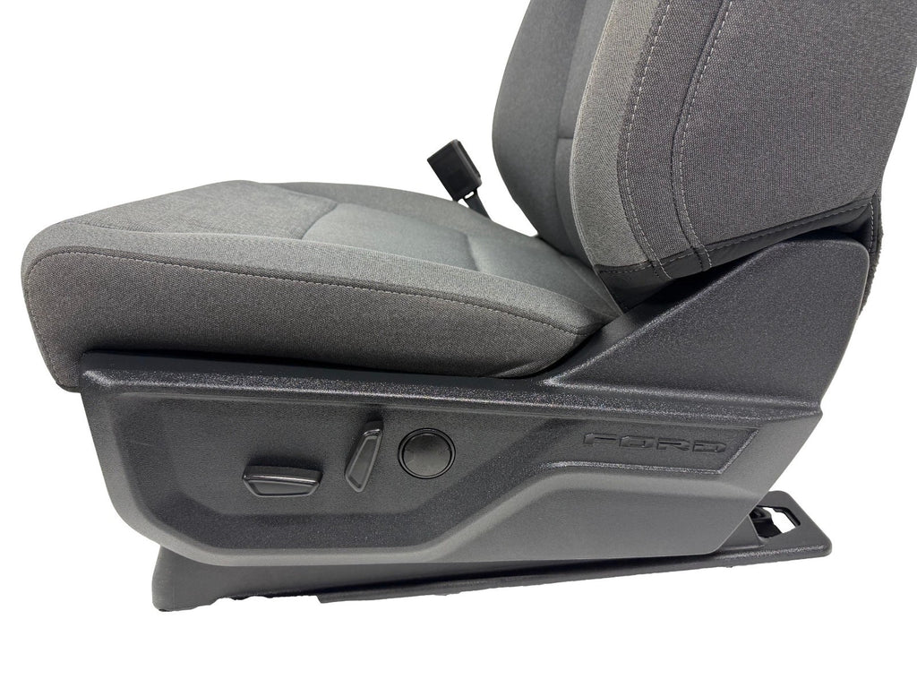 2021-2026 Ford F-150 Front Seats, XLT Mid 302A Gray Cloth OEM Dual Power Heated