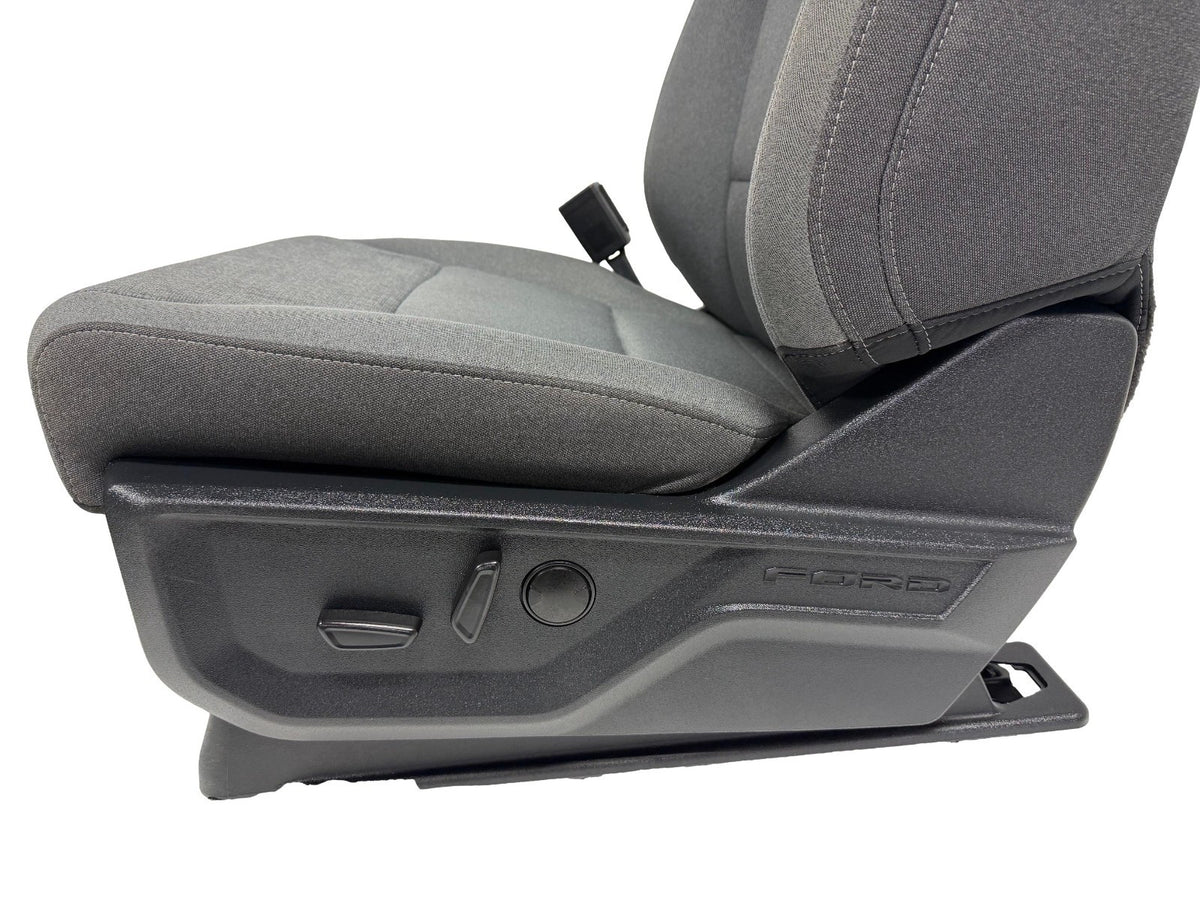 2021-2026 Ford F-150 Front Seats, XLT Mid 302A Gray Cloth OEM Dual Power Heated
