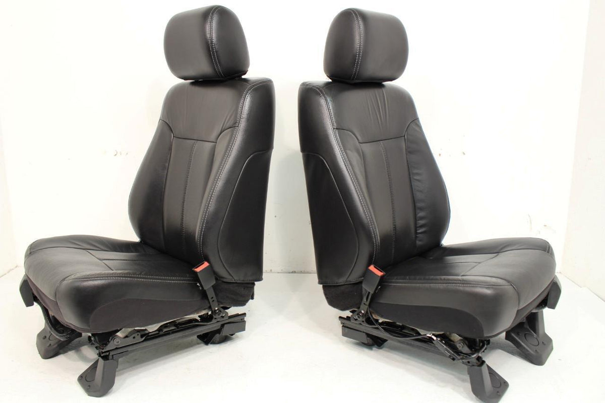1999 - 2016 Ford Super Duty Front Seats, Lariat Black Leather, Power Heat Cool