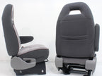 Ford Econoline Front Bucket Seats, Powered Gray Cloth w/ Folding Armrests, 1997+