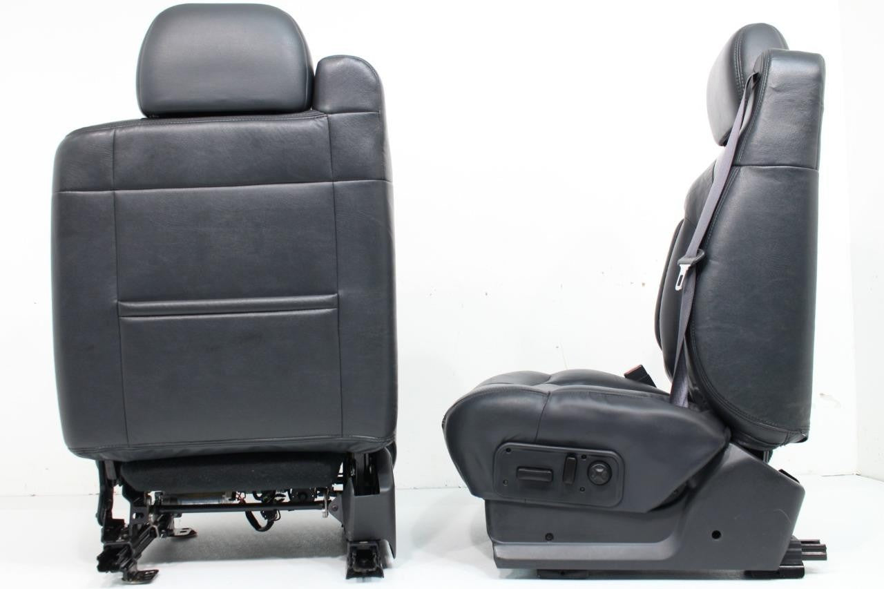 1999 - 2002 GMC Sierra Chevy Silverado Seats, Graphite Off-Black Leather, Power