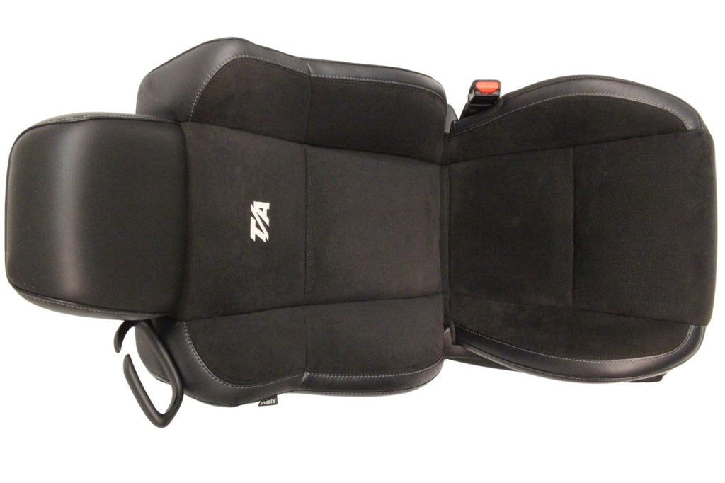 2008 - 2023 Dodge Challenger Seats Set,  Black Leather Suede w/ T/A Embroidery