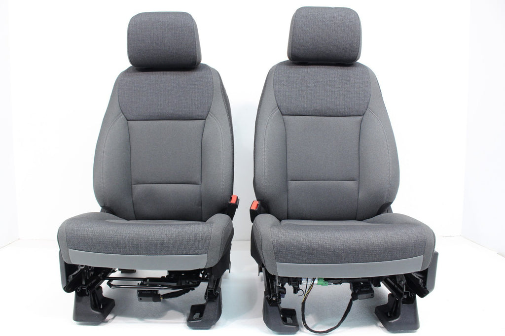 2021 - 2026 Ford F150 Super Duty Front Seats, XLT Gray Cloth 8-Way Power Driver