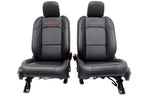 2018 - 2026 Jeep Wrangler Seats Set, JKU 4Dr Rubicon Black Nappa Leather w/ Red