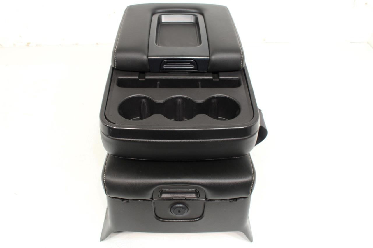 2014 - 19 Chevy Silverado GMC Sierra Black Leather Folding Jump Seat Console Kit