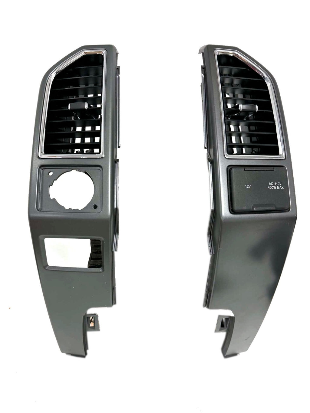15-22 F150 Super Duty Center Console & Install Kit - Lariat Black Gray Rear Heat