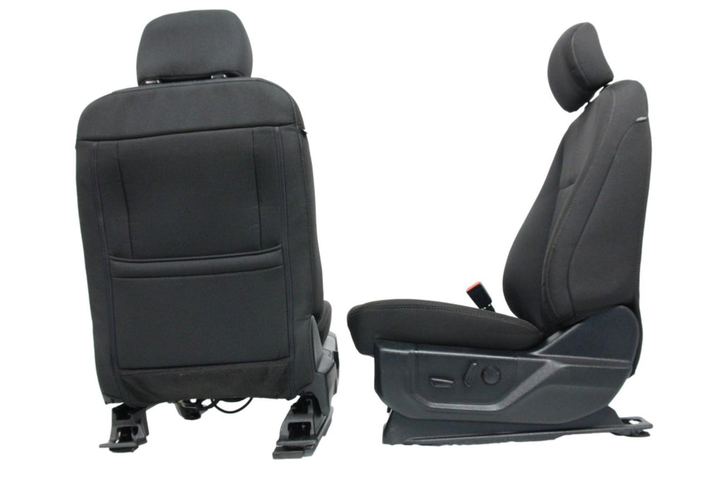 2015 - 2022 Ford F150 & Super Duty Front Seats, XLT Black Cloth Power Heat
