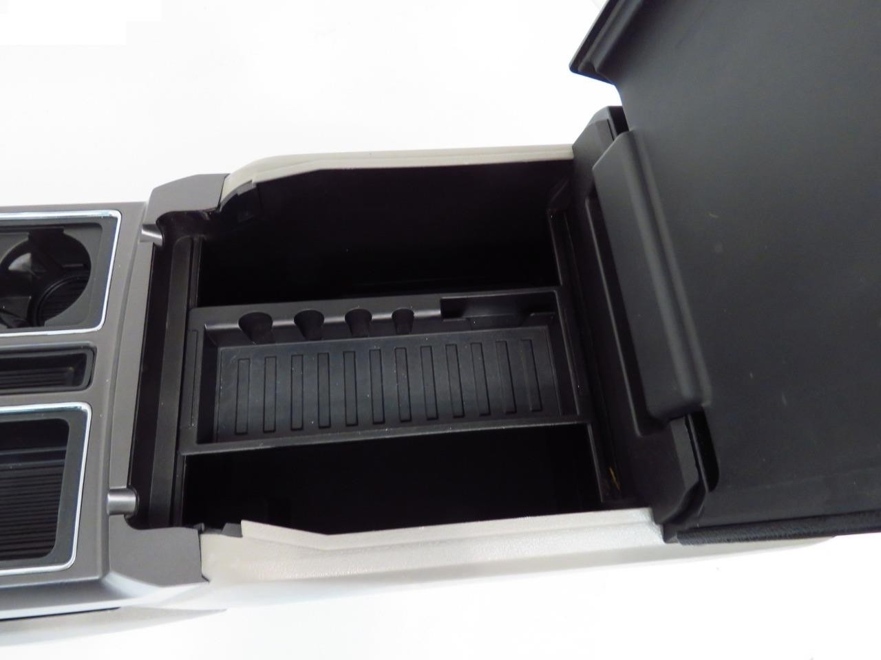 15-22 Ford Truck Center Console & Install Kit w/o Shifter - Gray Vinyl XLT