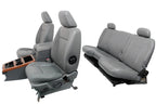 2002-2008 Dodge Ram Slate Gray Leather Seats & Woodgrain Business Console