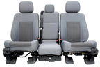 1999-2016 Ford Super Duty Steel Gray Cloth Seats with Center Console Jump Seat