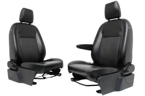 2015 - 2026 Ford Transit Seats, Black Dark Gray Vinyl, Manual w/ Armrest OEM
